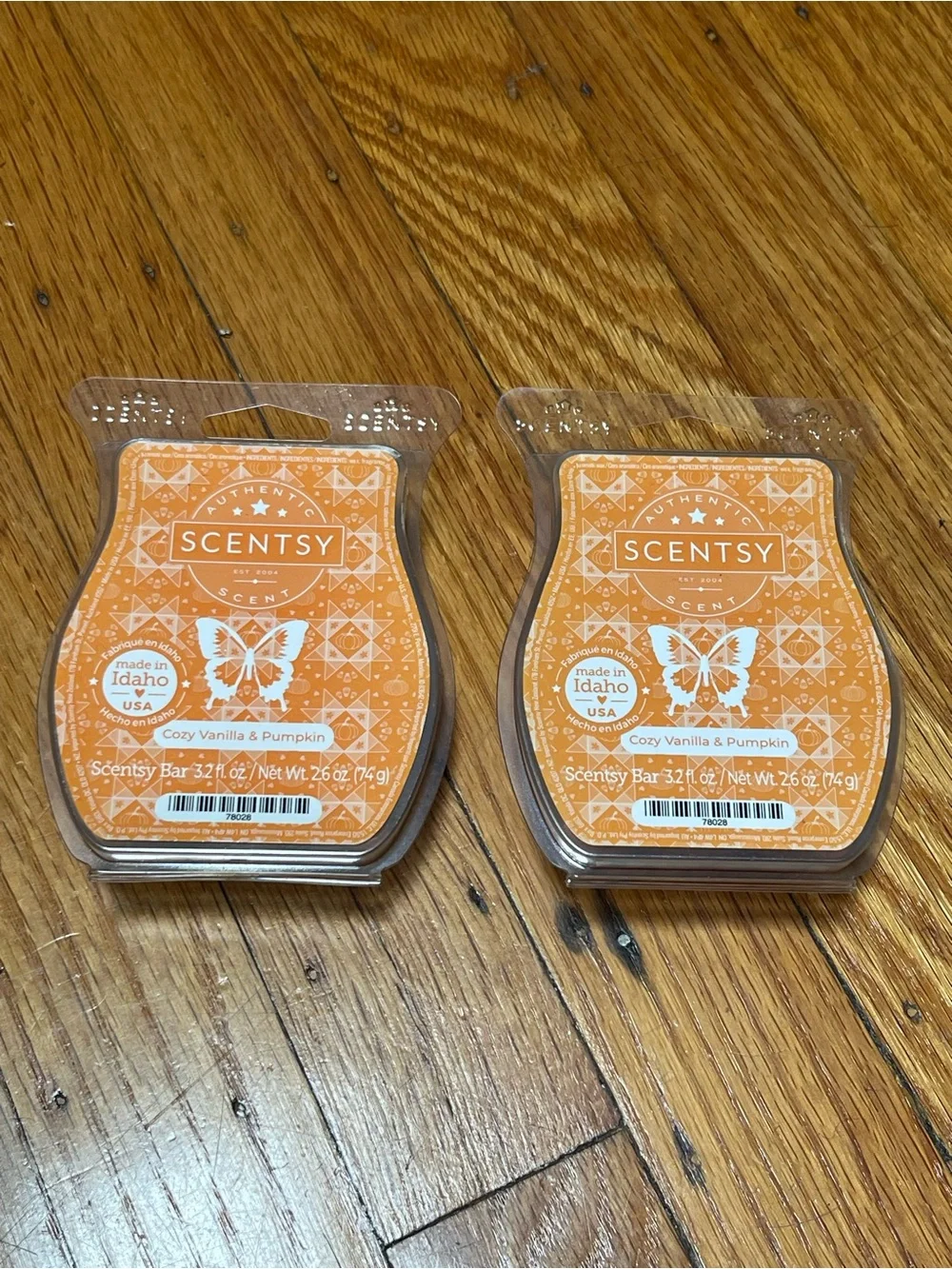 Scentsy Cozy Vanilla & Pumpkin Wax Bars